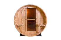 Barrel Sauna | Fonteyn Rustic 7+1 Ft. | Buitensauna | Red ceder hout | Unieke vorm